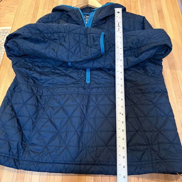 LL Bean Blue Katahdin Insulated Pullover Half Zip Quilted Hooded Jacket - Picture 7 of 7